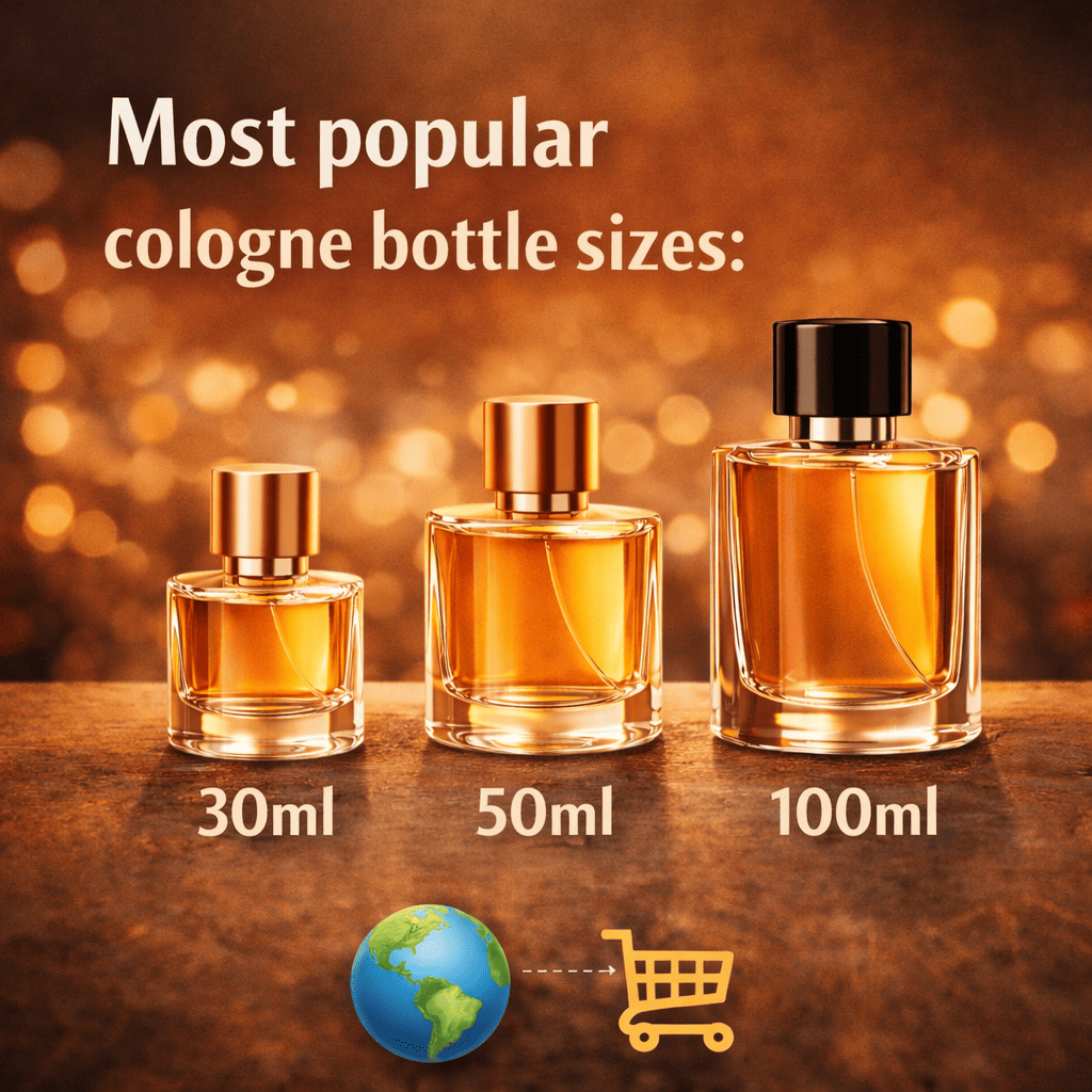 30ml 50ml 100ml perfume bottles arranged in line