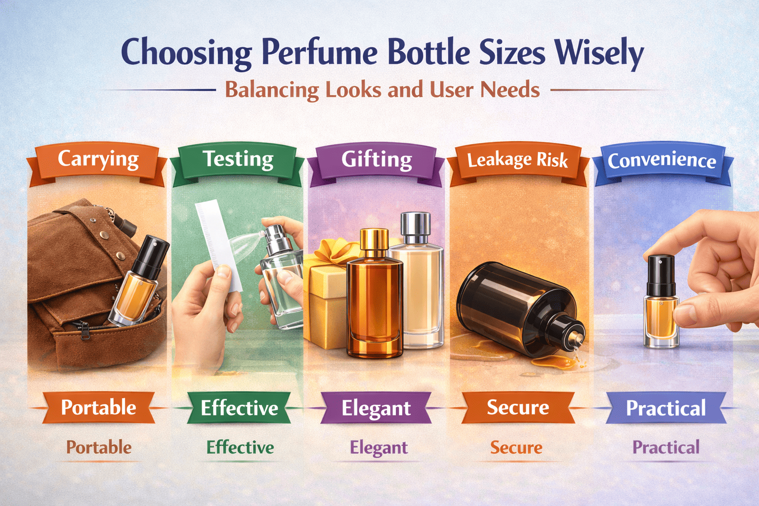 travel perfume bottle sizes and practical use cases