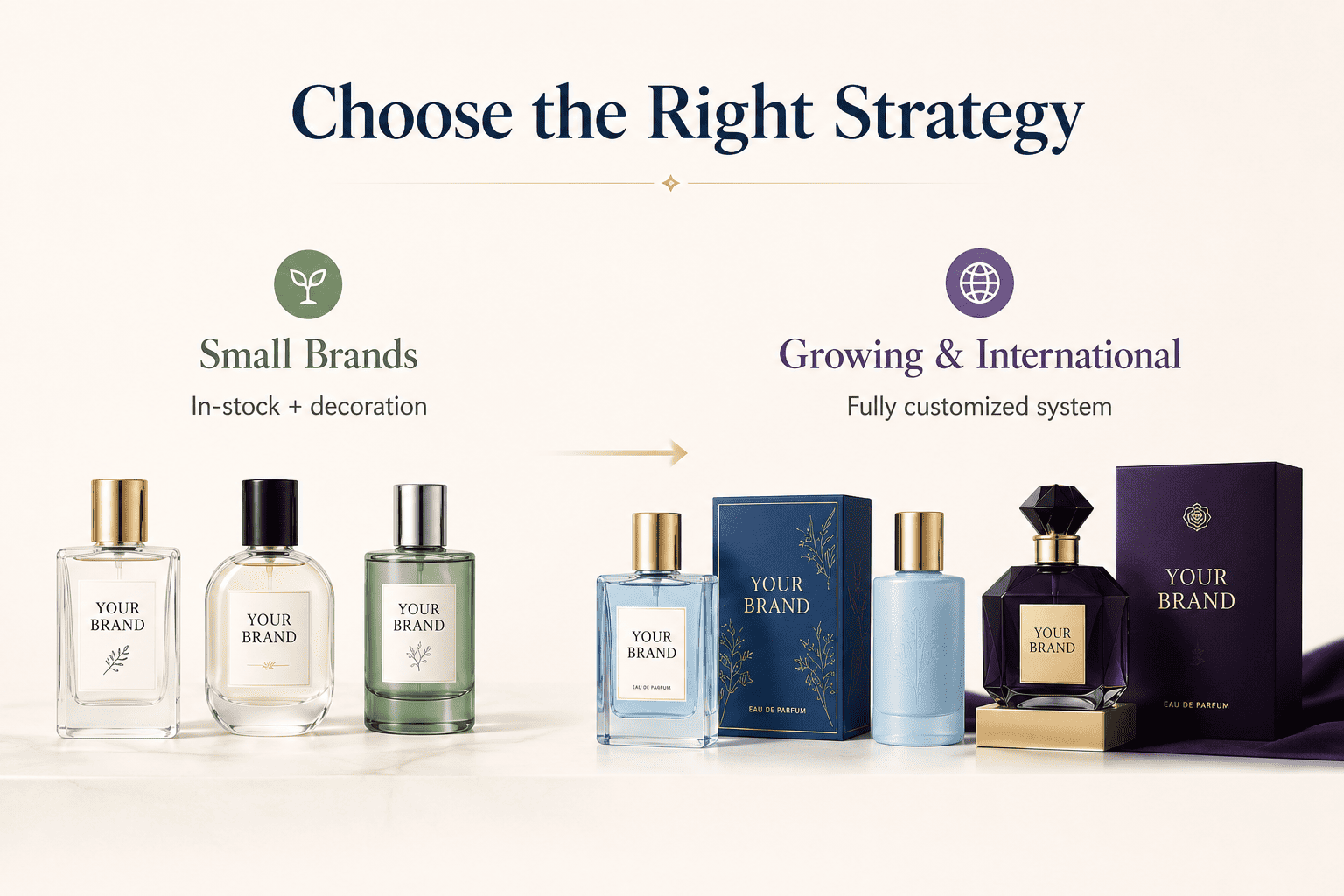 Custom perfume bottle design and packaging solution