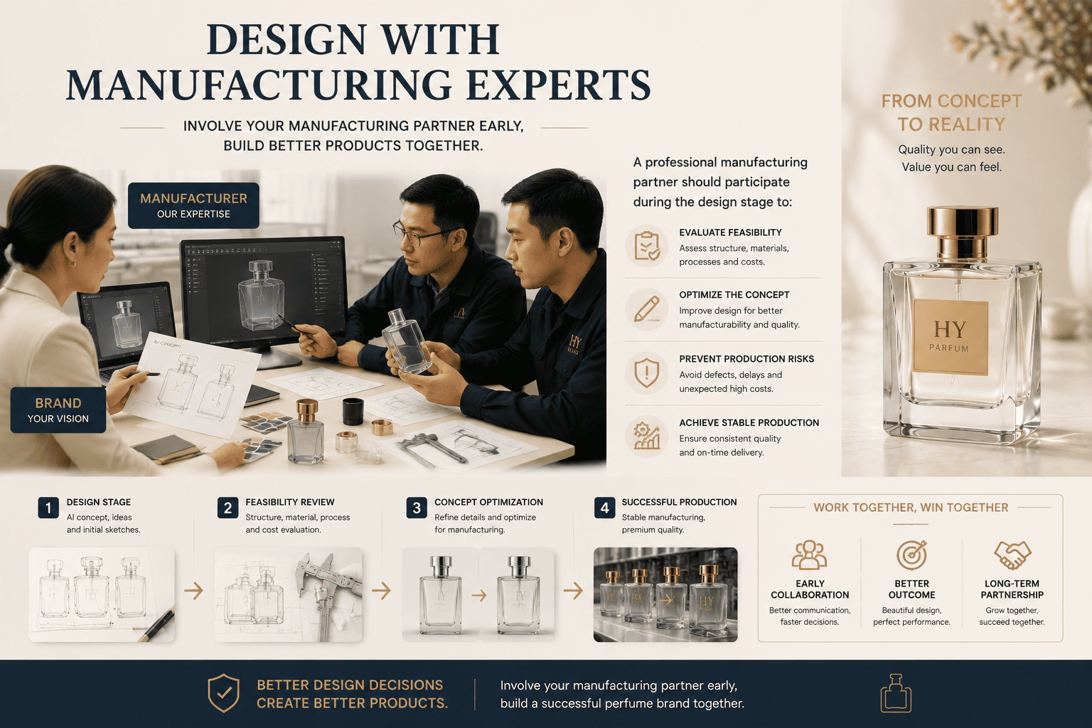 Custom perfume bottle manufacturing partner