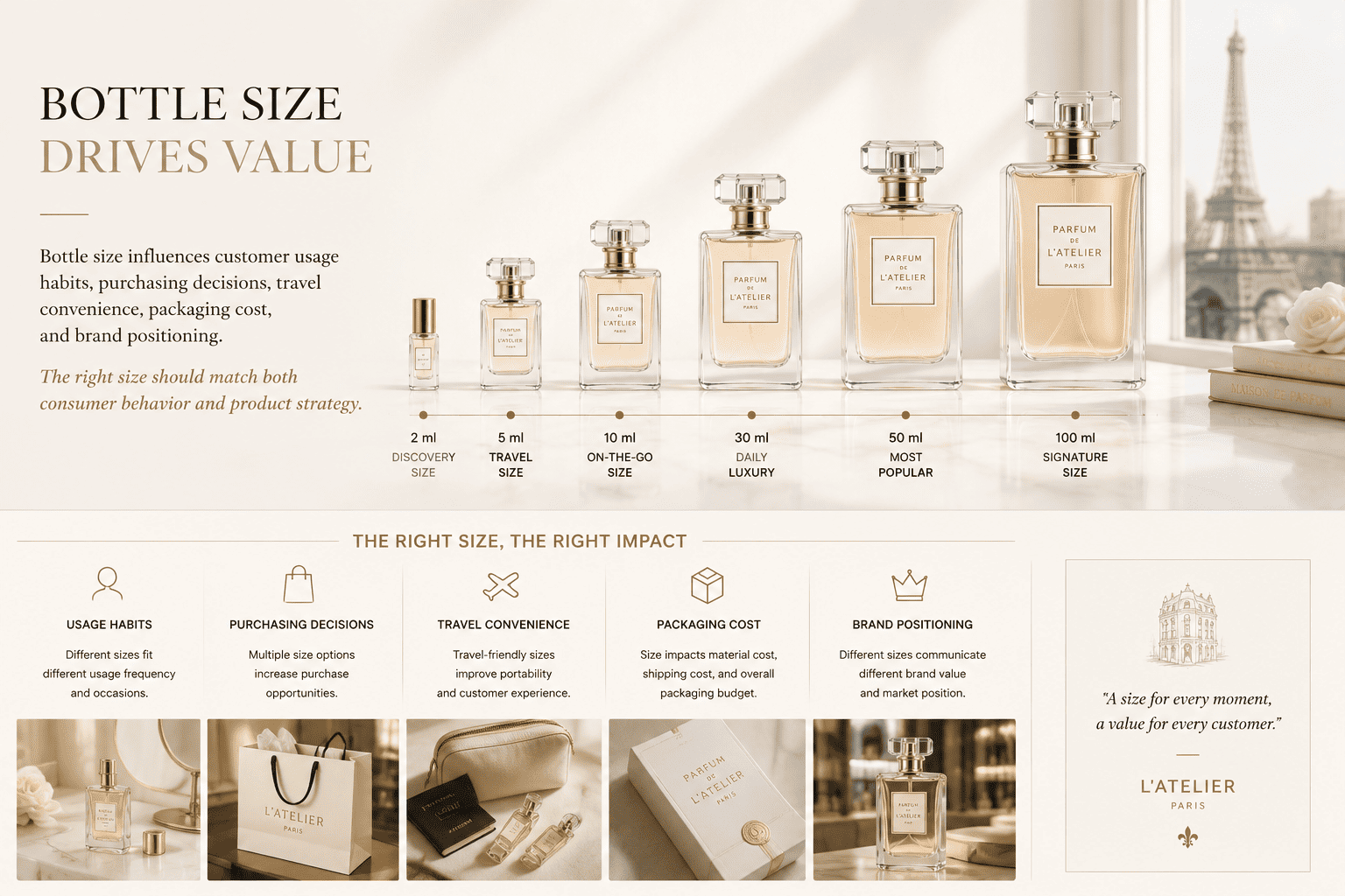 30ml 50ml 100ml perfume bottle comparison