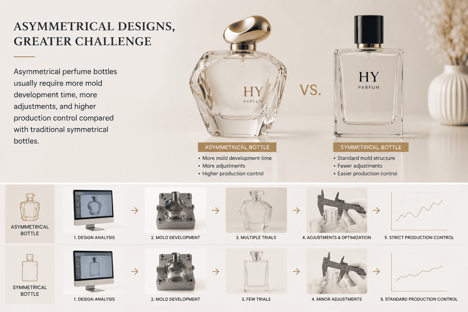 Complex custom perfume bottle production
