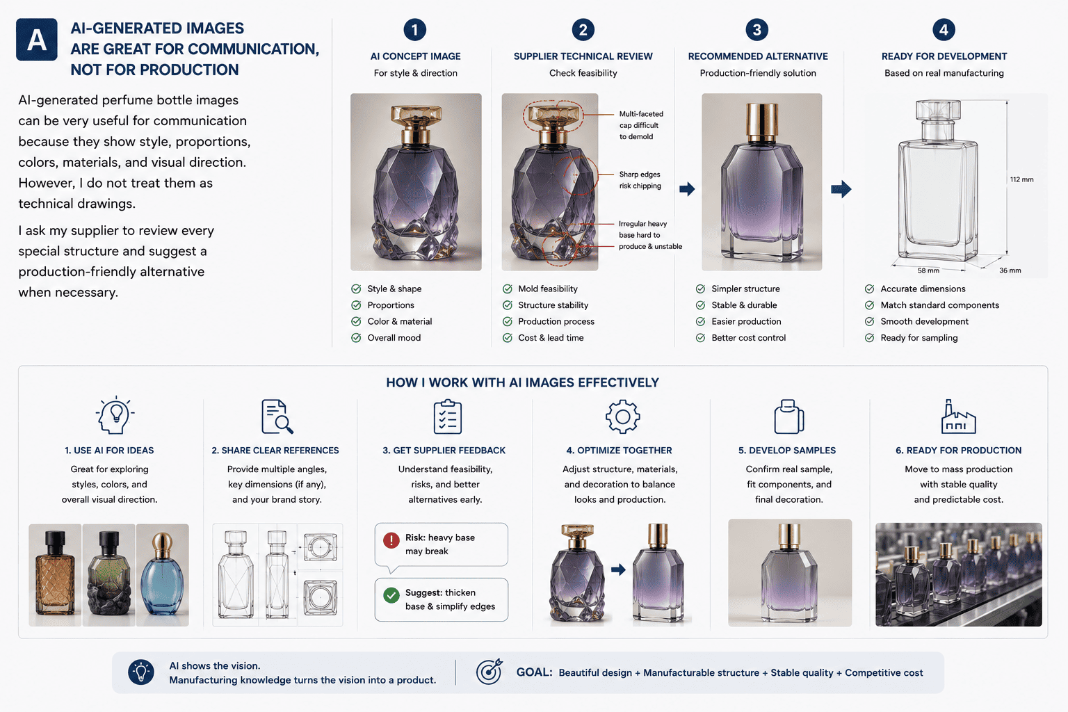 perfume bottle development with glass bottle supplier