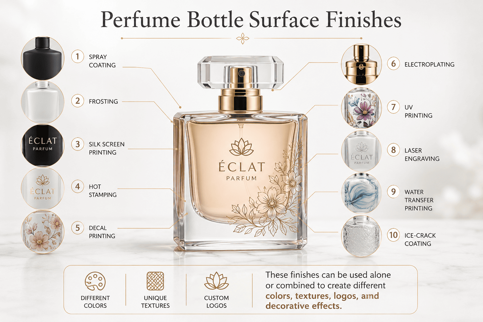 perfume bottle surface finishing techniques
