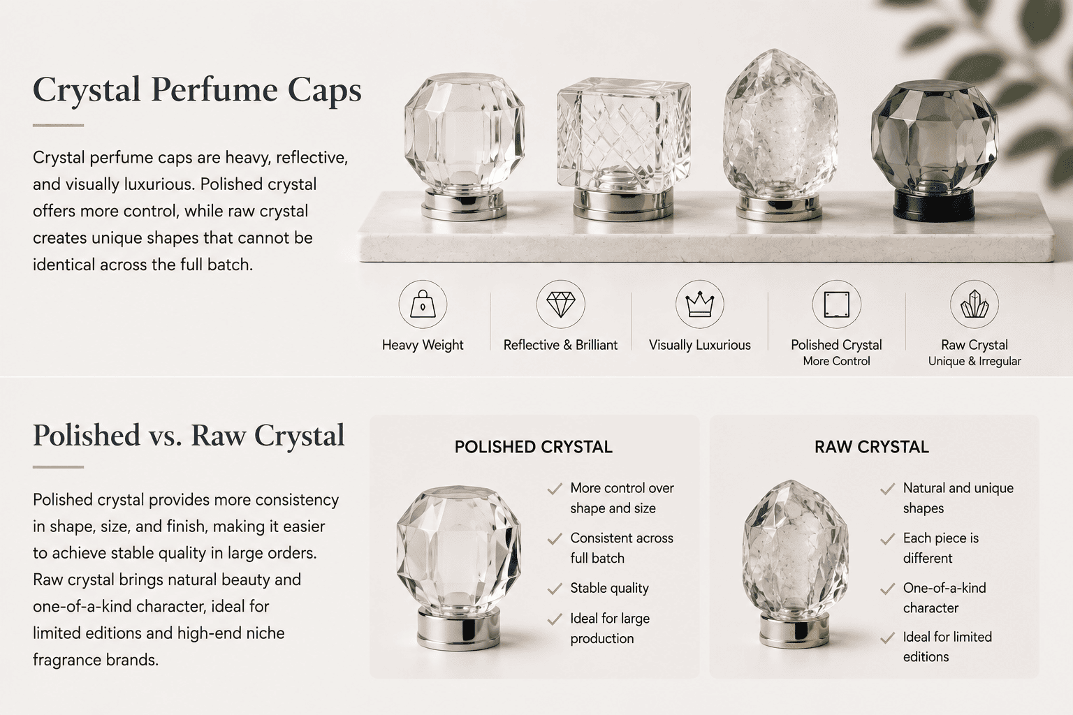 crystal perfume bottle caps