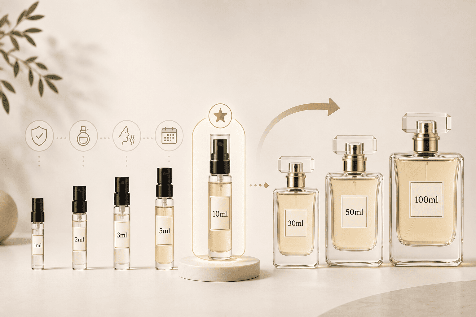 small perfume sample bottles 1ml 2ml 5ml 10ml
