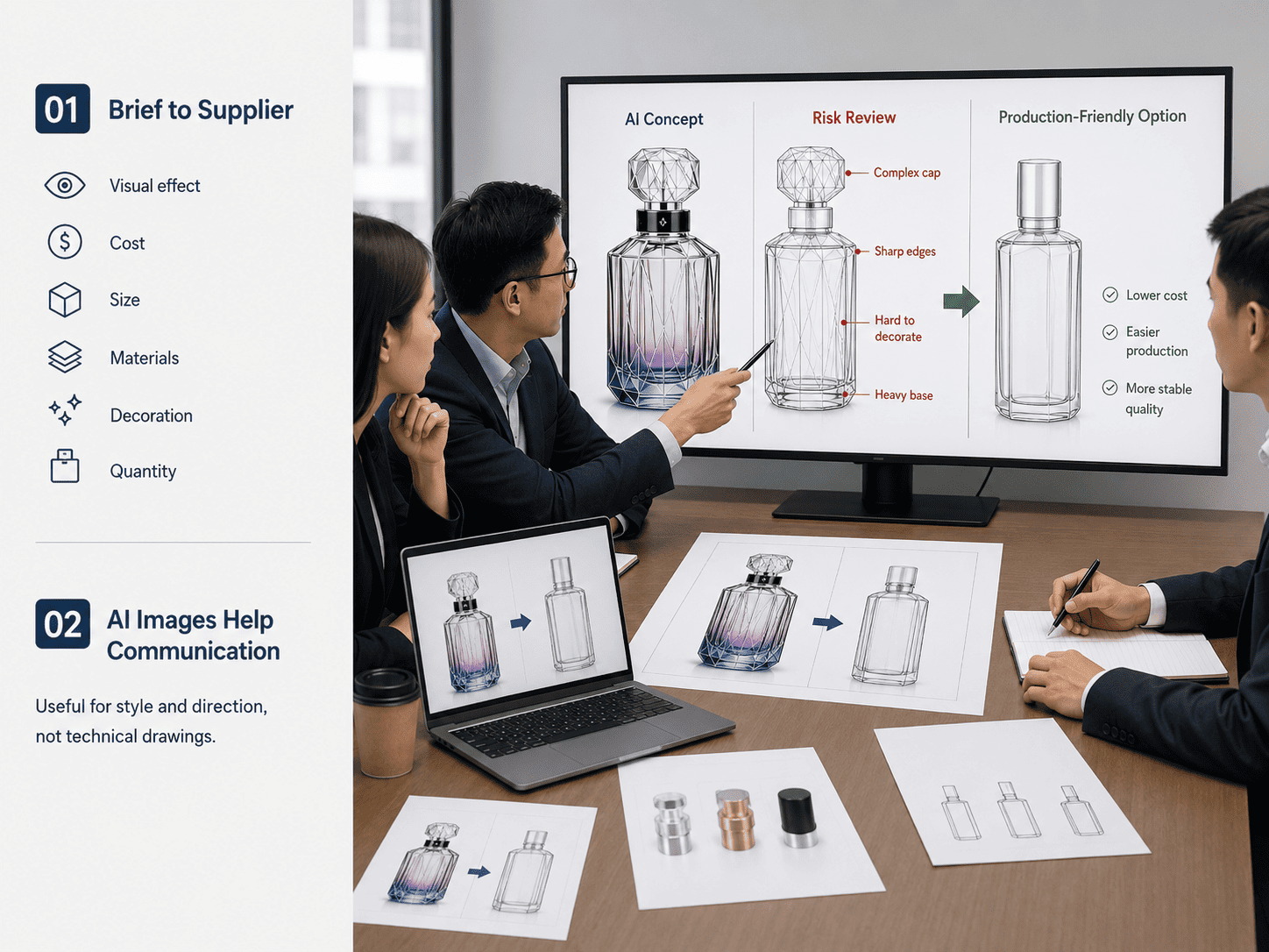 luxury perfume bottle visual effect development