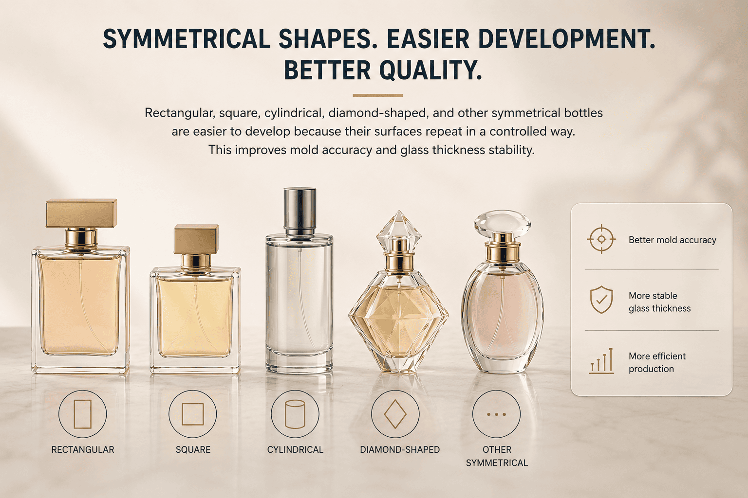 symmetrical perfume bottle design