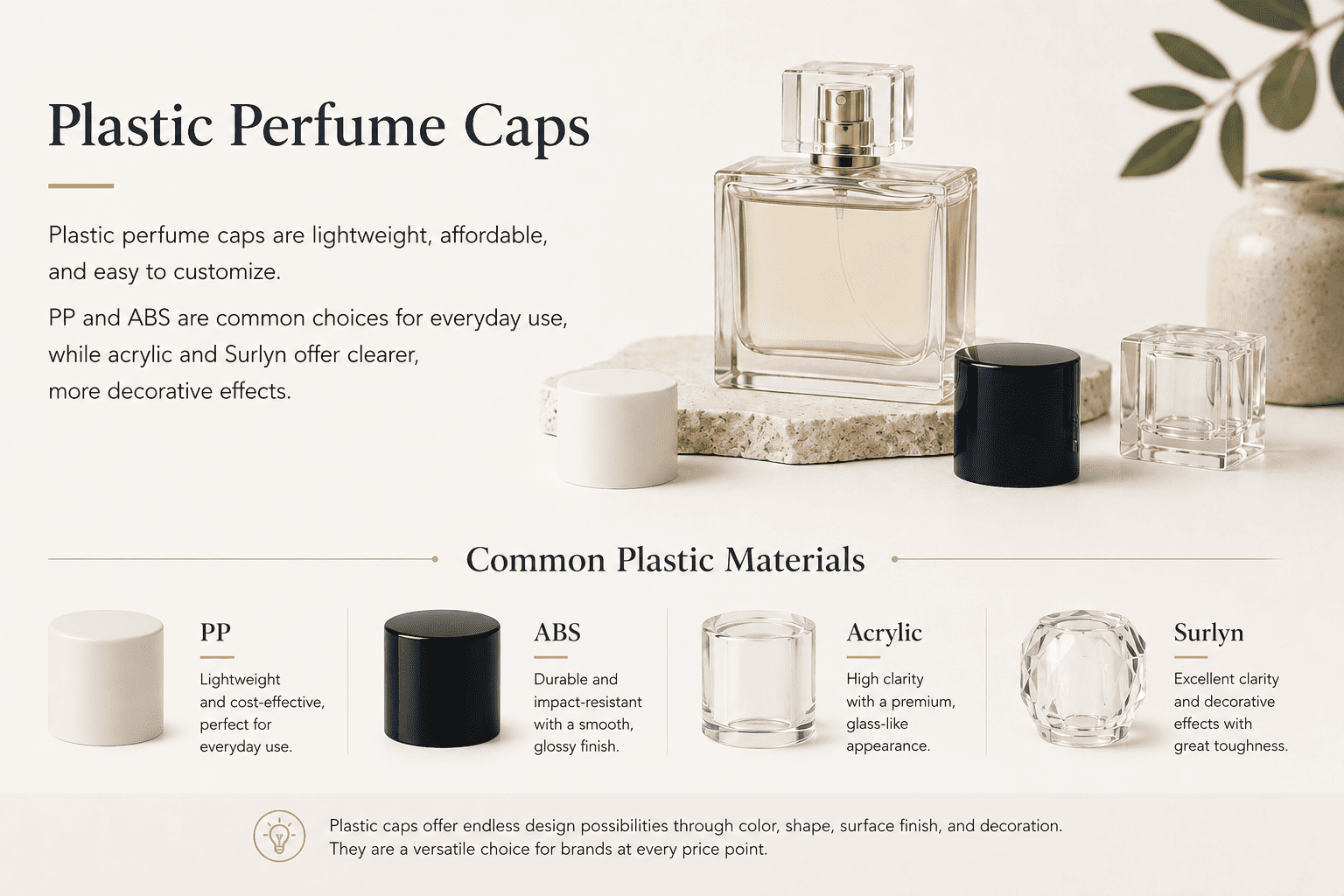 plastic perfume bottle caps