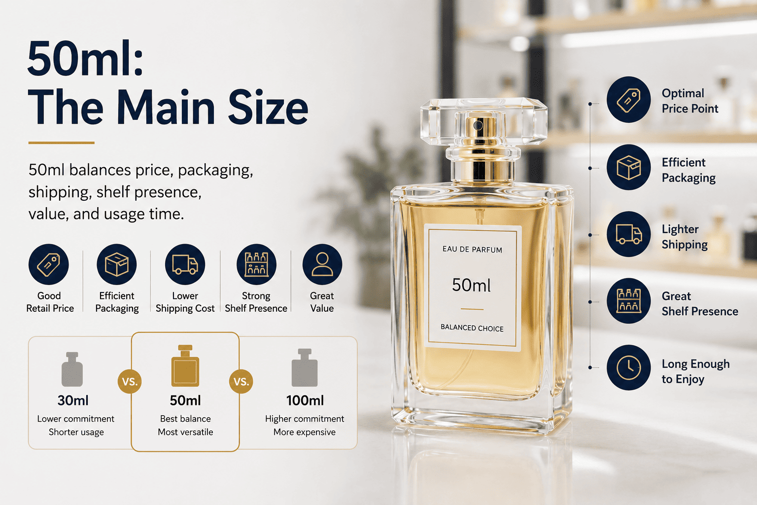 50ml perfume glass bottle main commercial size