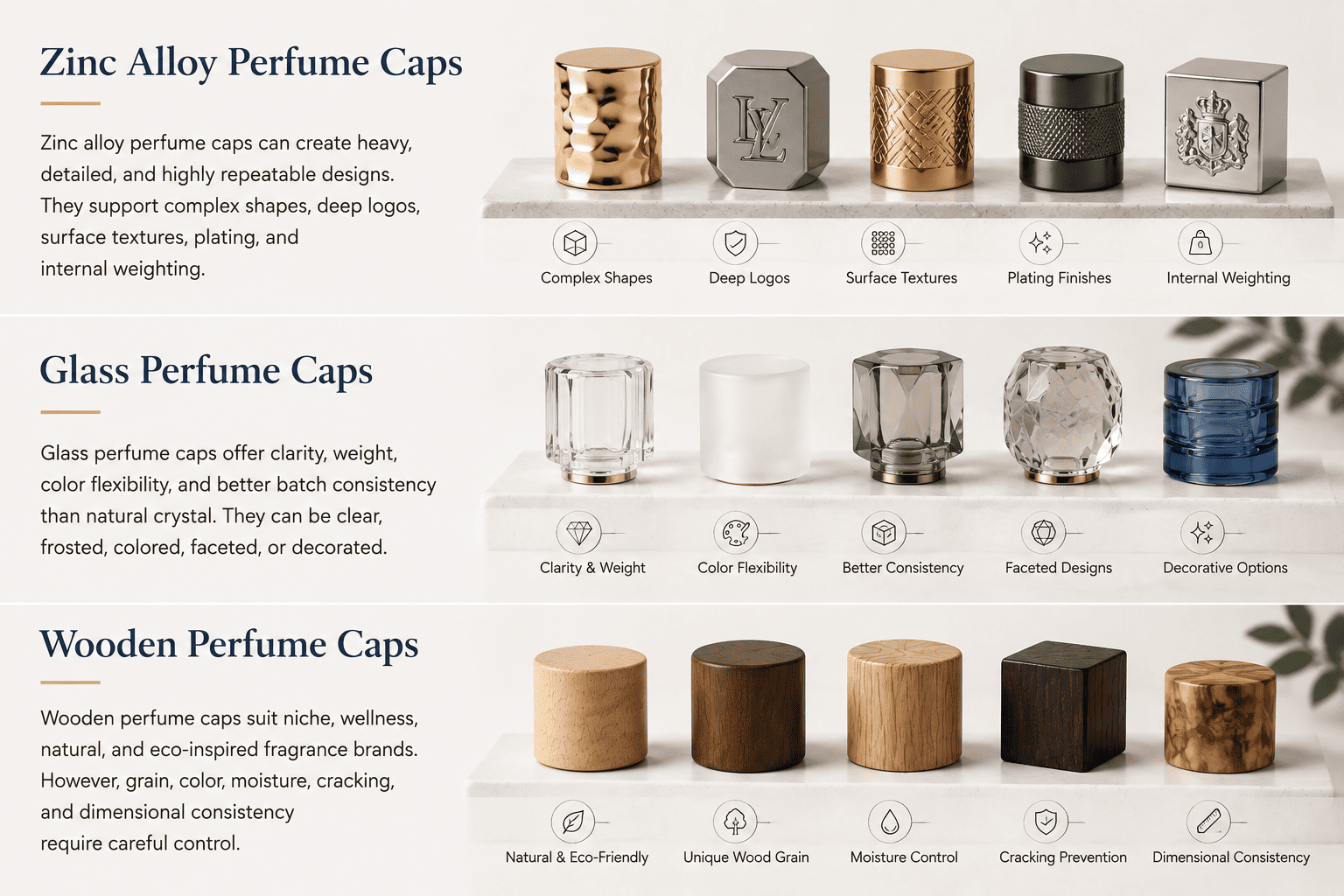 wooden perfume bottle caps