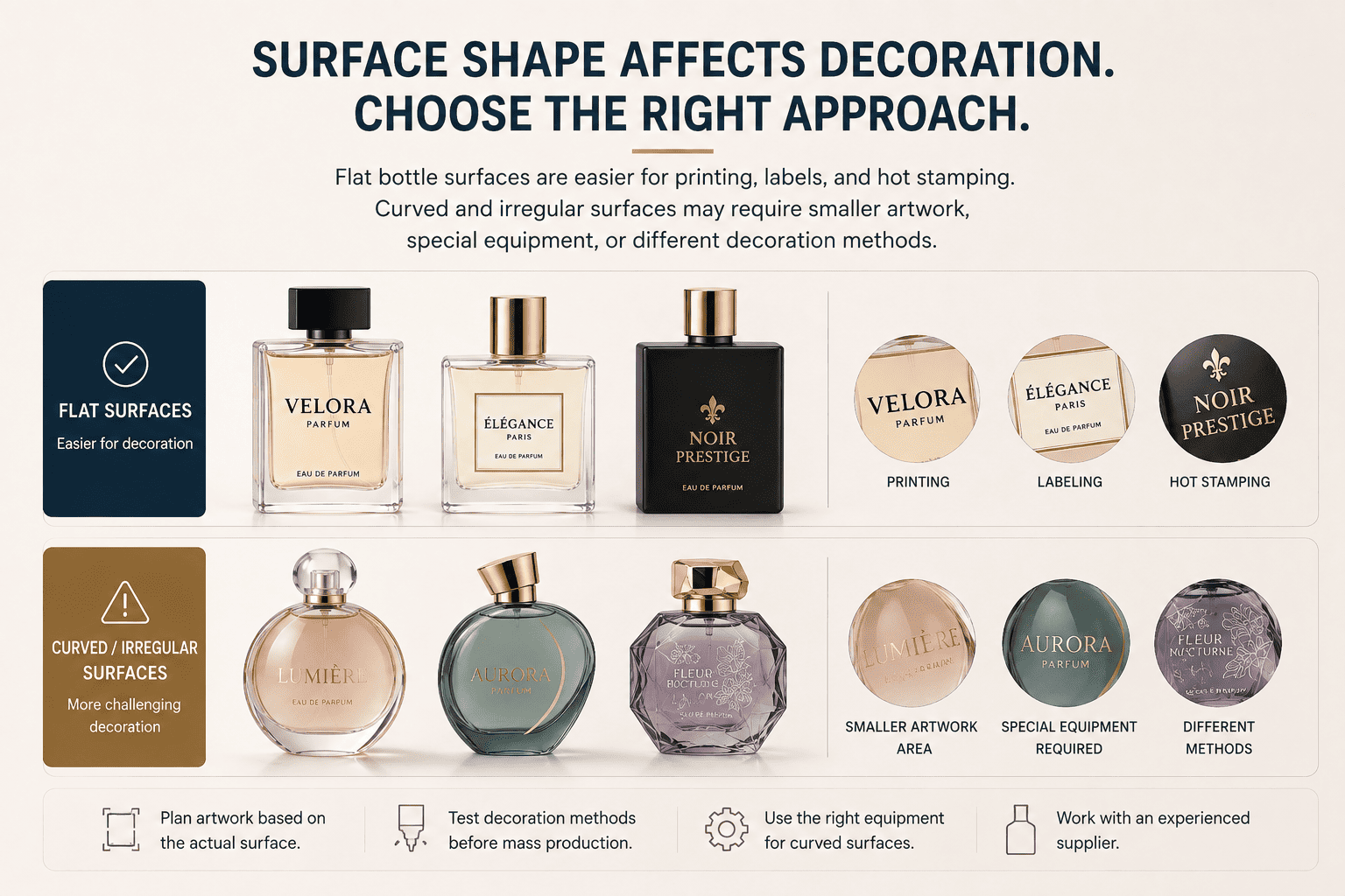 perfume bottle shape and decoration options
