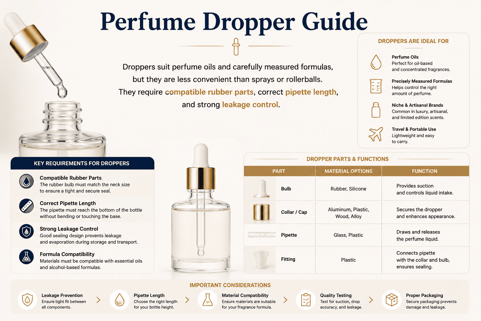 dropper bottle for perfume oil