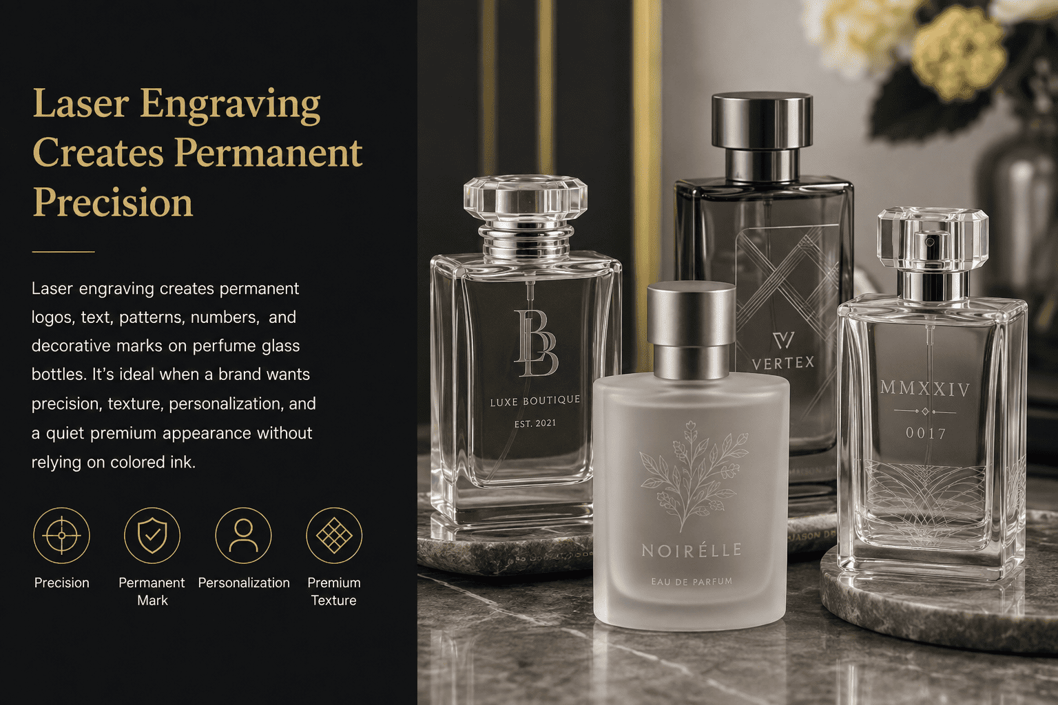 laser engraving perfume glass bottles