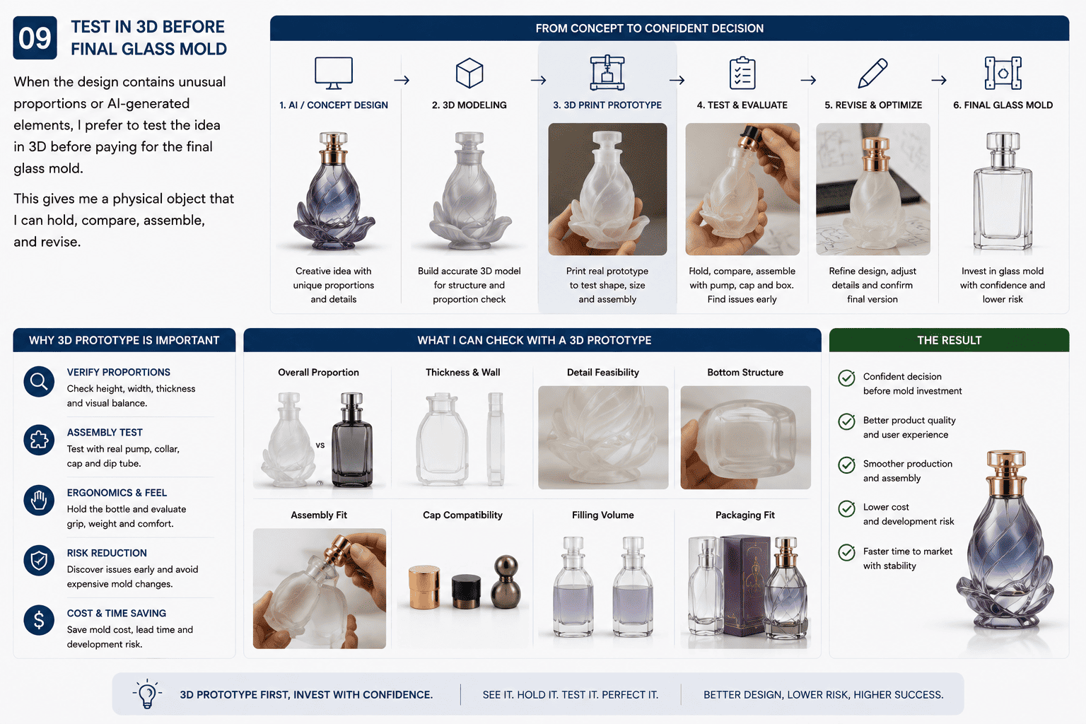 3D perfume bottle prototype development