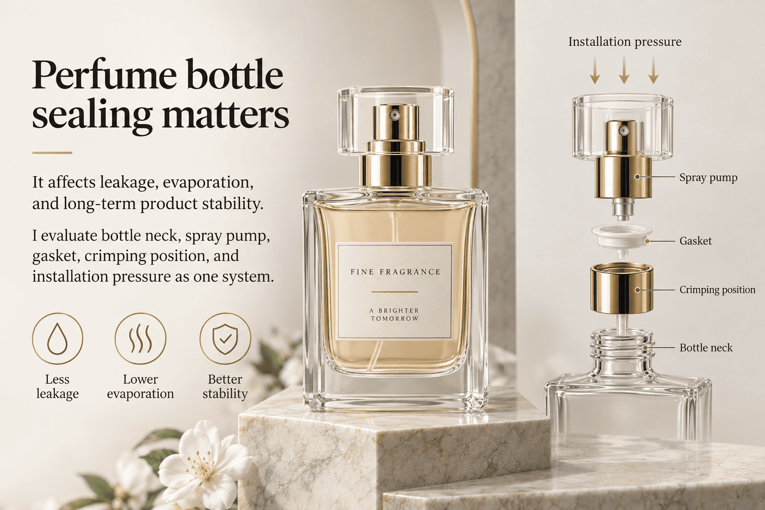 perfume bottle sealing system