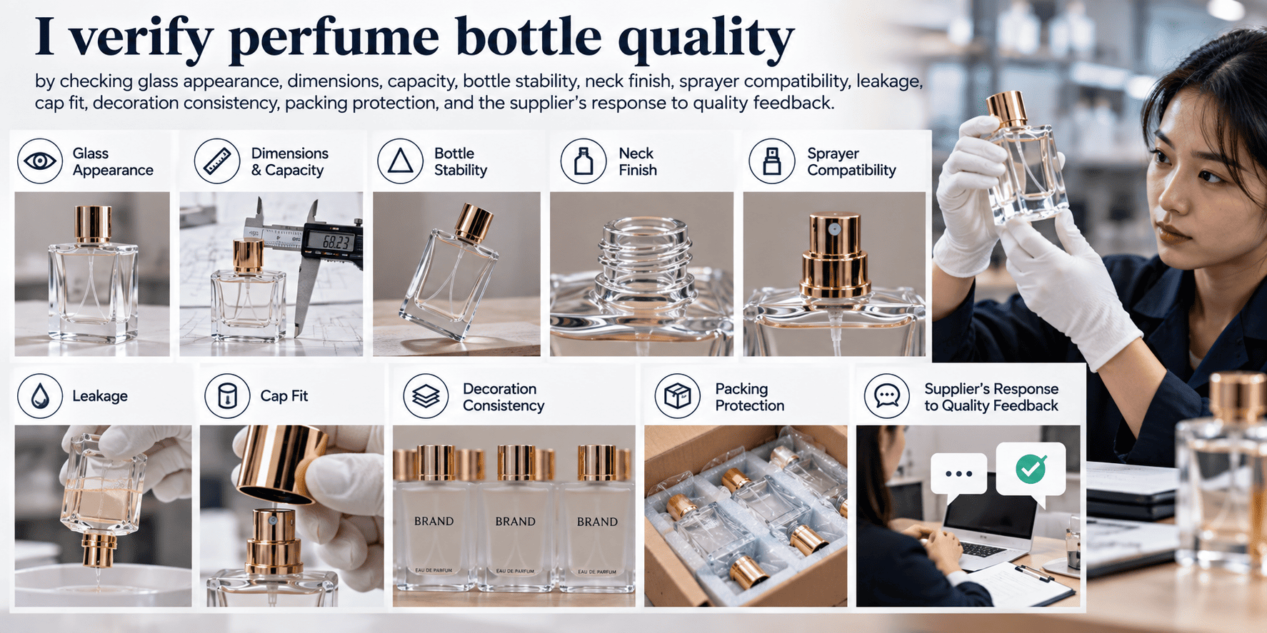 perfume bottle quality control for bulk orders