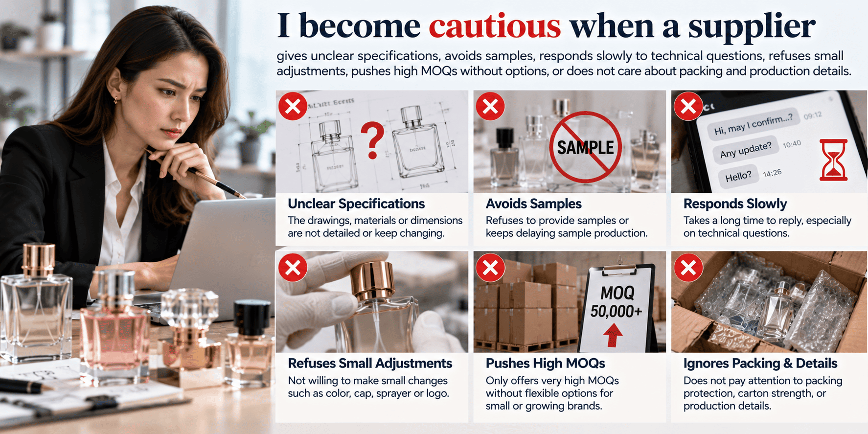 perfume bottle supplier warning signs
