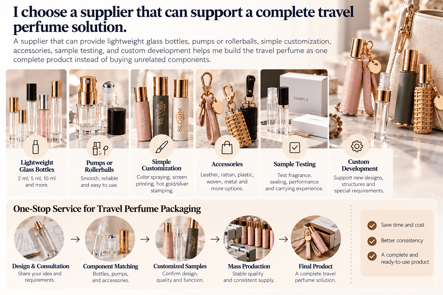 travel perfume bottle supplier for fragrance brands