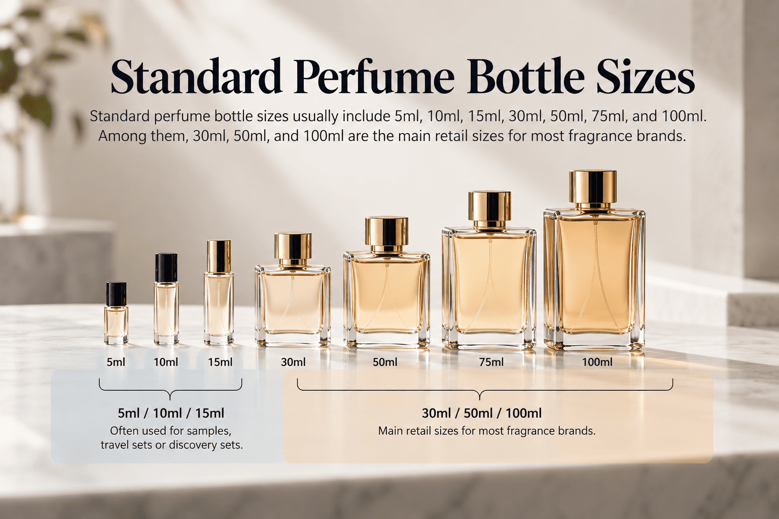 most common perfume bottle sizes chart