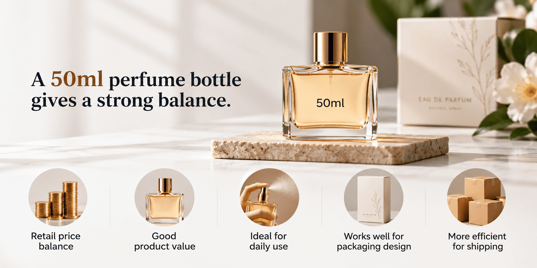 50ml perfume bottle packaging