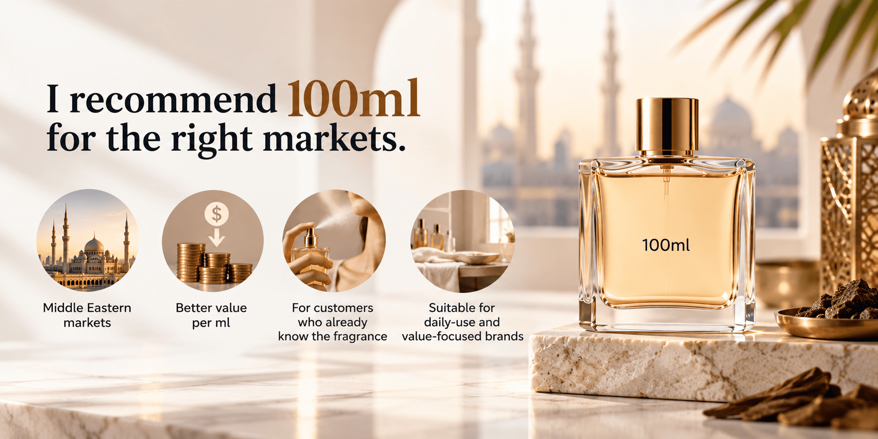 100ml perfume bottle for Middle East fragrance market