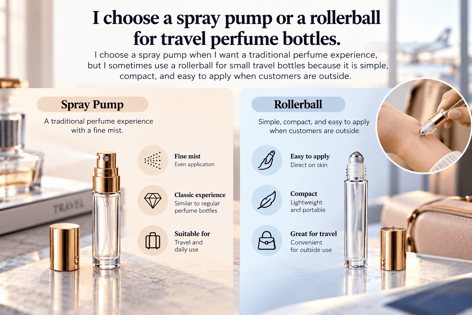 rollerball vs spray travel perfume bottle