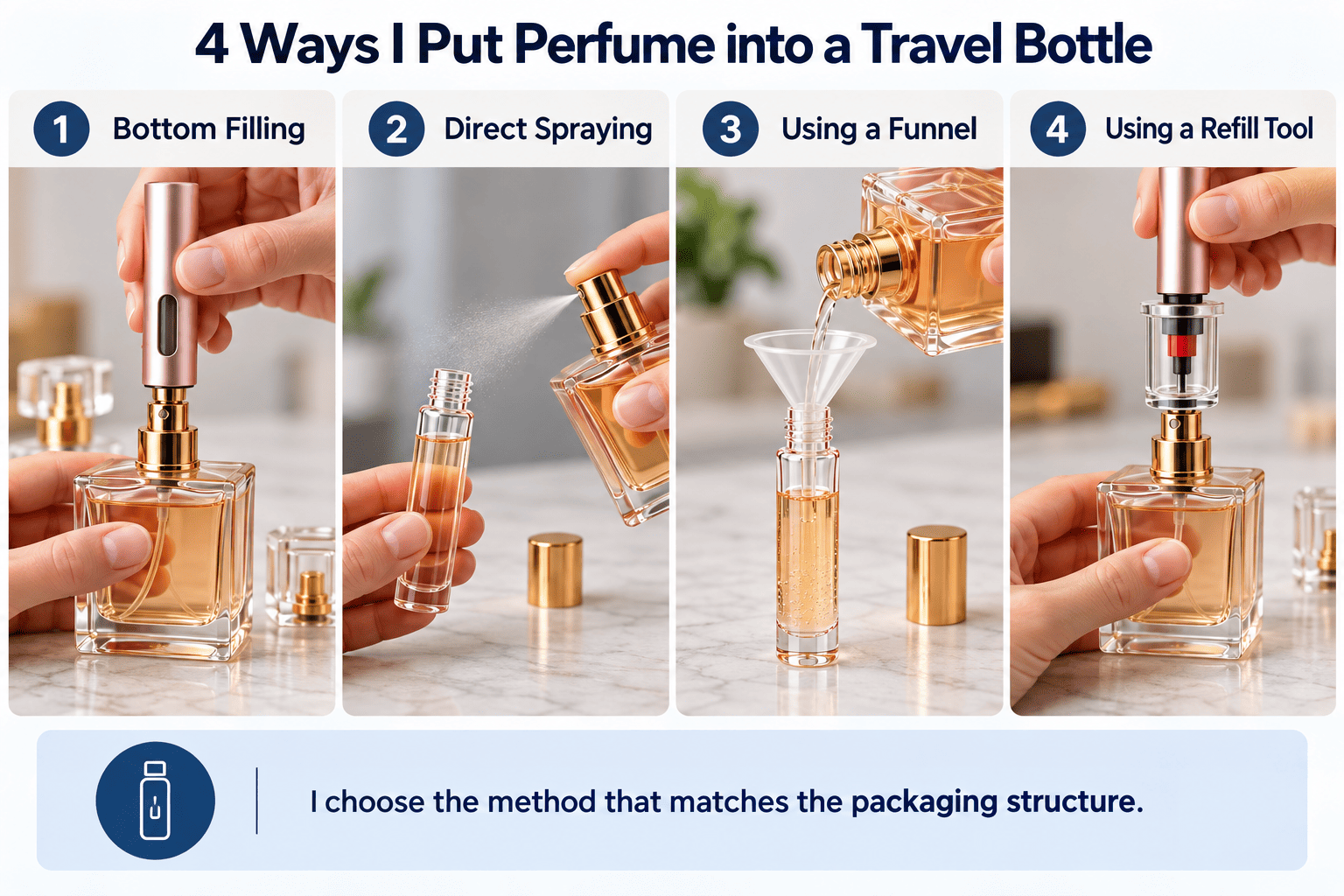 perfume transfer methods comparison